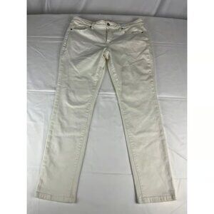 Sonoma Goods For Life Women's White Denim Skinny Jeans Size 12 Casual Pants
